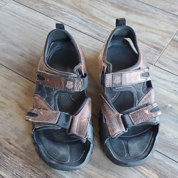 Timberland Mens Leather Outdoor Hiking Sandals Shoes sz 11M hook&loop main image 9